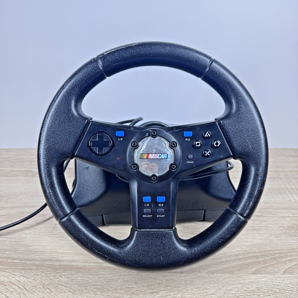Logitech NASCAR Racing Wheel Controller Black Untested Vintage Gaming‎ Wheel